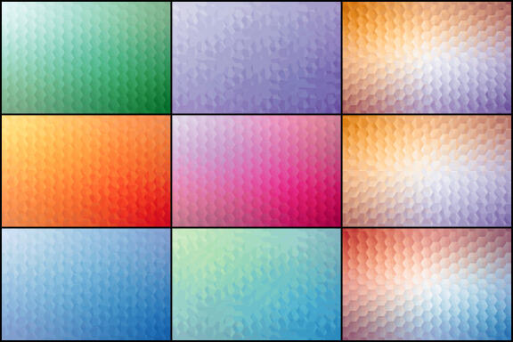 50 Abstract Hexagon Backgrounds - Vol. 1