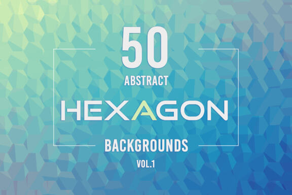 50 Abstract Hexagon Backgrounds - Vol. 1