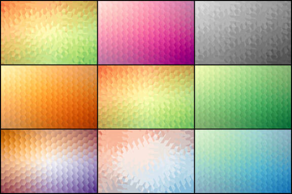50 Abstract Hexagon Backgrounds - Vol. 1