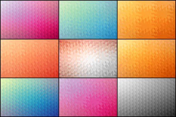 50 Abstract Hexagon Backgrounds - Vol. 2