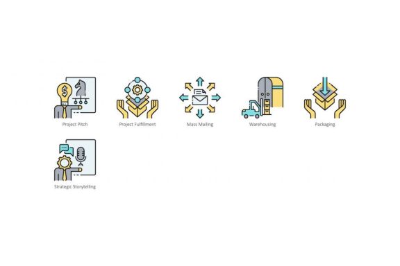 66 Crowdfunding Icons | Aqua