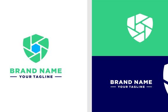 SHIELD DIGITAL LOGO TECHNOLOGY MODERN SIMPLE EDITABLE