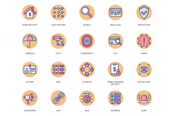 60 Security Icons | Butterscotch
