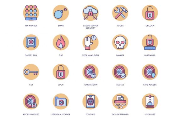 60 Security Icons | Butterscotch