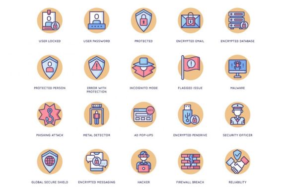 60 Security Icons | Butterscotch