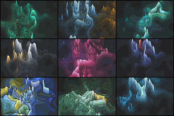 50 Psychedelic Worlds Backgrounds - Vol. 1