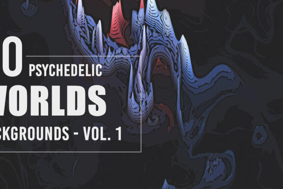 50 Psychedelic Worlds Backgrounds - Vol. 1