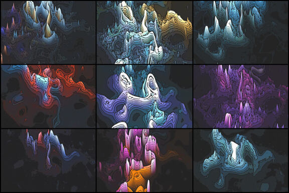 50 Psychedelic Worlds Backgrounds - Vol. 1