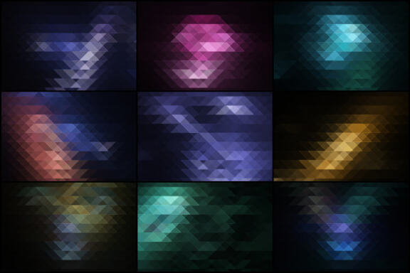 50 Triangle Mosaic Backgrounds - Vol. 1