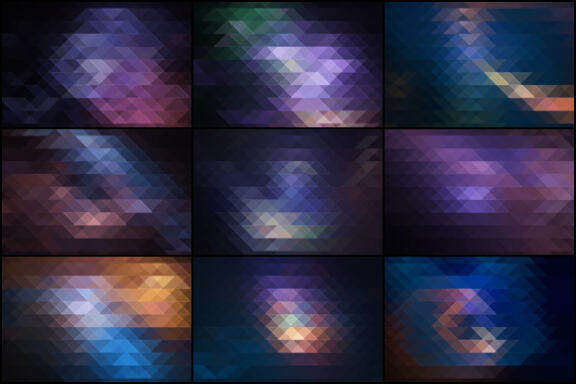 50 Triangle Mosaic Backgrounds - Vol. 1