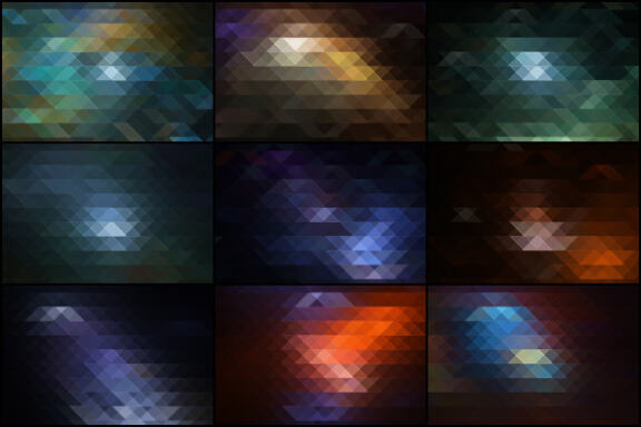 50 Triangle Mosaic Backgrounds - Vol. 1