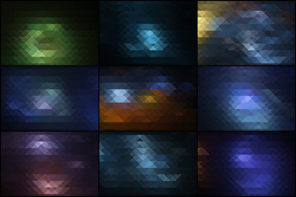 50 Triangle Mosaic Backgrounds - Vol. 2