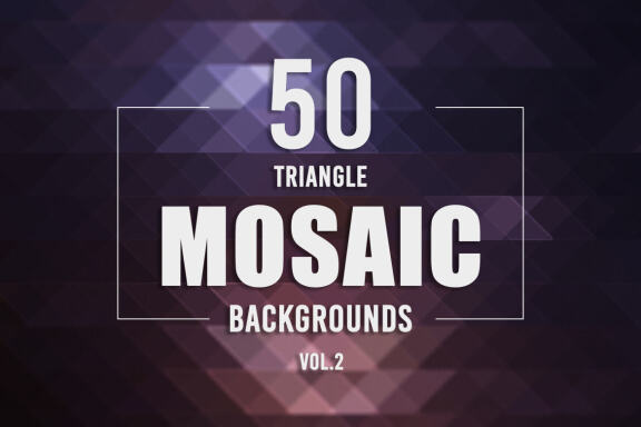 50 Triangle Mosaic Backgrounds - Vol. 2