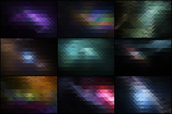 50 Triangle Mosaic Backgrounds - Vol. 2
