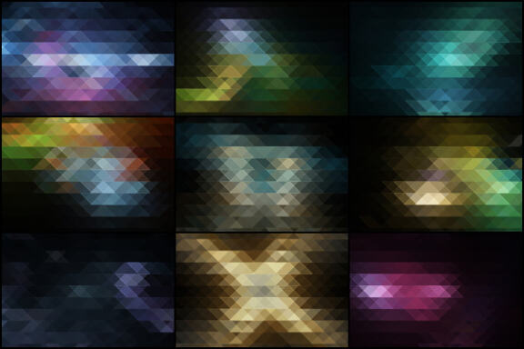 50 Triangle Mosaic Backgrounds - Vol. 3