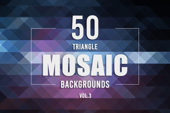 50 Triangle Mosaic Backgrounds - Vol. 3