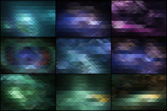 50 Triangle Mosaic Backgrounds - Vol. 3