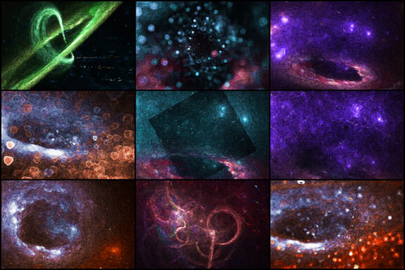 50 Van Gogh Space Backgrounds - Vol. 1