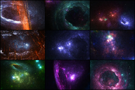 50 Van Gogh Space Backgrounds - Vol. 1