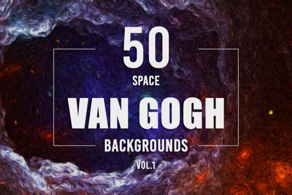 50 Van Gogh Space Backgrounds - Vol. 1