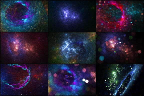 50 Van Gogh Space Backgrounds - Vol. 1