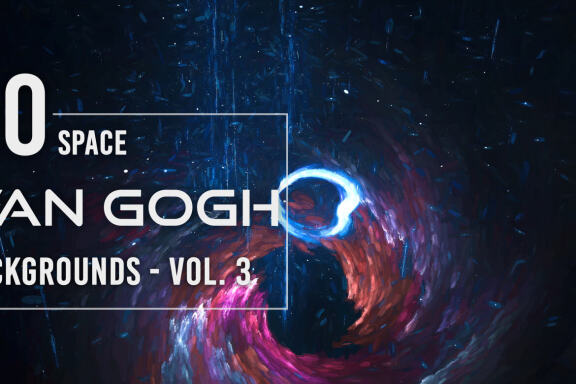 50 Van Gogh Space Backgrounds - Vol. 3