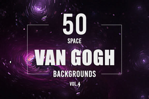 50 Van Gogh Space Backgrounds - Vol. 4