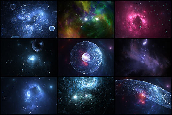 50 Van Gogh Space Backgrounds - Vol. 5