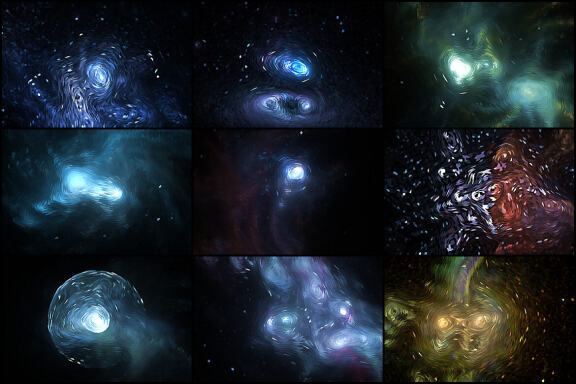 50 Van Gogh Space Backgrounds - Vol. 6