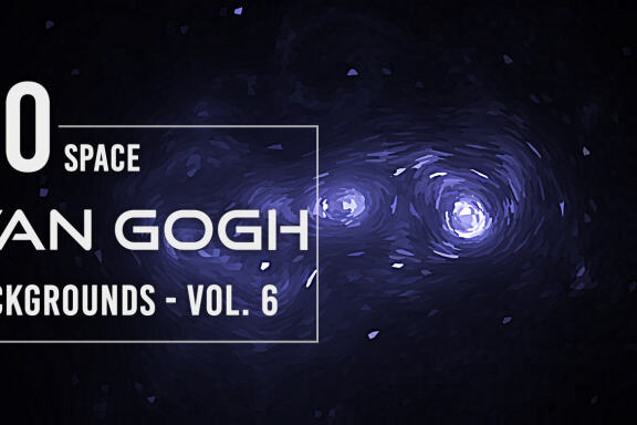 50 Van Gogh Space Backgrounds - Vol. 6