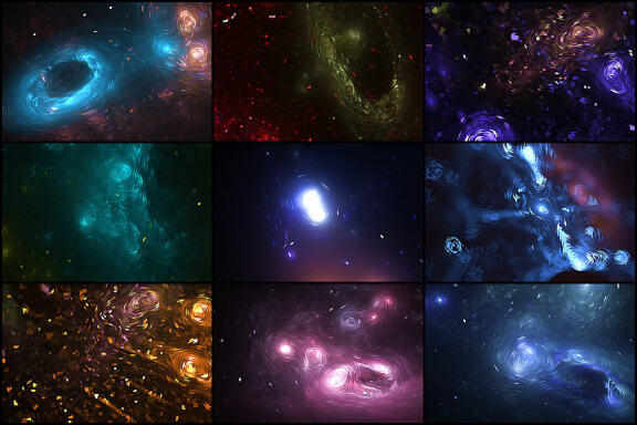 50 Van Gogh Space Backgrounds - Vol. 8
