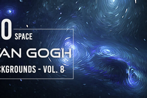 50 Van Gogh Space Backgrounds - Vol. 8