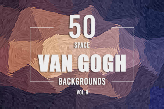 50 Van Gogh Space Backgrounds - Vol. 9