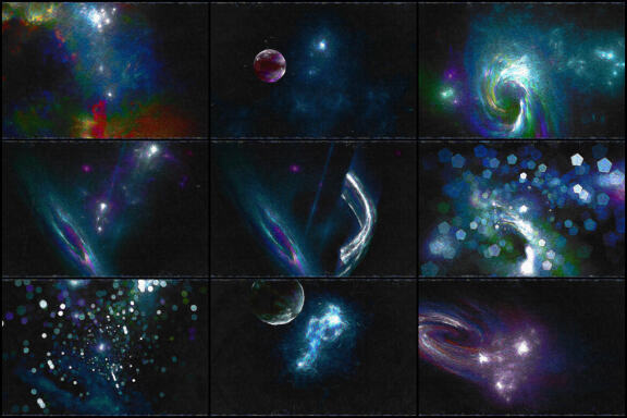 50 Van Gogh Space Backgrounds - Vol. 11