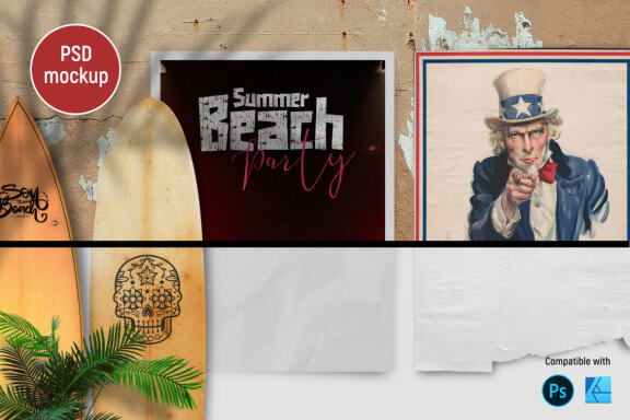 Summer Surfing | Poster Mockup