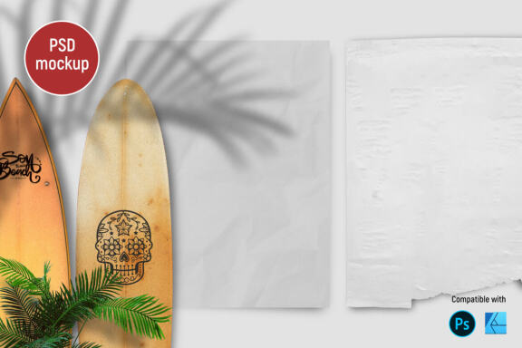 Summer Surfing | Poster Mockup