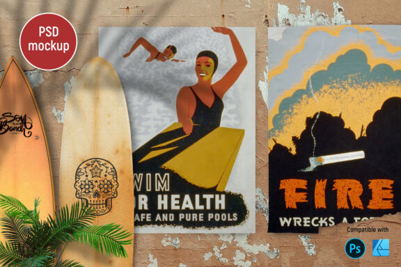 Summer Surfing | Poster Mockup