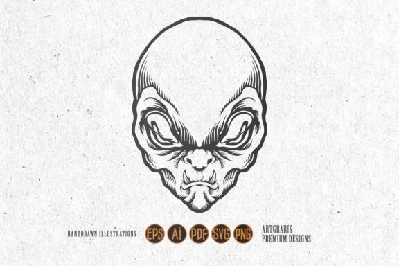 Alien Predator Silhouette Clipart