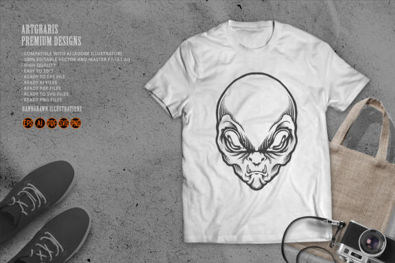 Alien Predator Silhouette Clipart