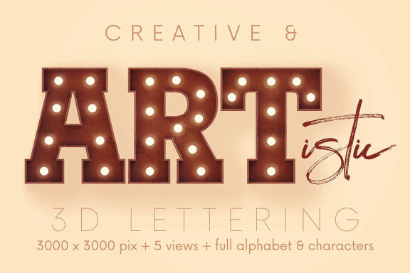 Marquee Lights - Free 3D Lettering