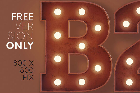 Marquee Lights - Free 3D Lettering