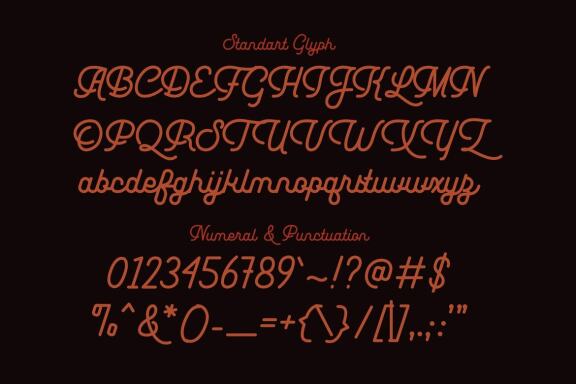 Leuthikline - Beautiful Monoline Font