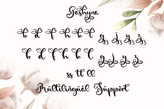 Gashyna Script - Free Font