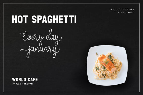 Hello Meisha a Modern Free Font Duo