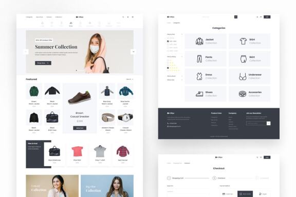 Elliye - Minimalist Fashion E-commerce Figma XD