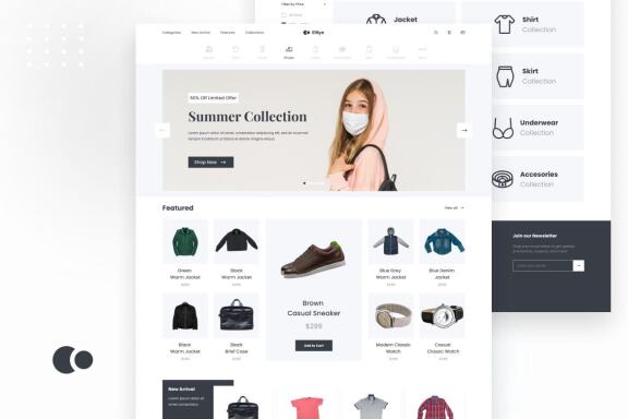 Elliye - Minimalist Fashion E-commerce Figma XD
