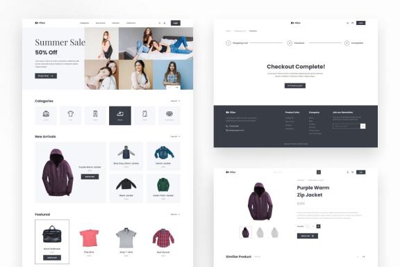 Elliye - Minimalist Fashion E-commerce Figma XD