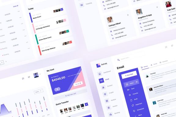 Astraq - Elegant Minimalist Admin XD