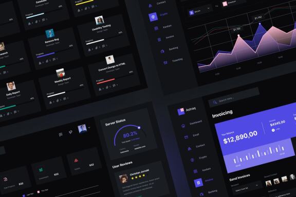 Astraq - Elegant Minimalist Admin XD