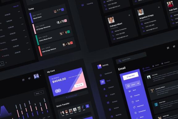 Astraq - Elegant Minimalist Admin XD